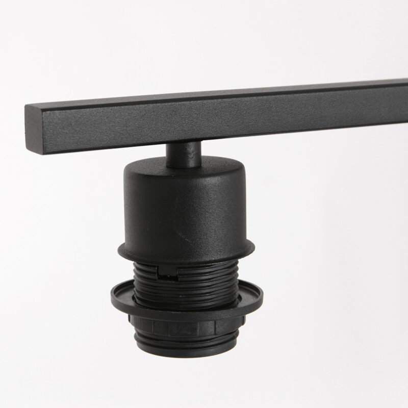 Zwarte tafellamp Stang 3716ZW met naturel gras kap - Afbeelding 4
