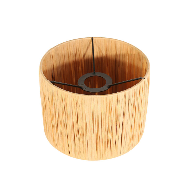 Zwarte tafellamp Stang 3716ZW met naturel gras kap - Afbeelding 6