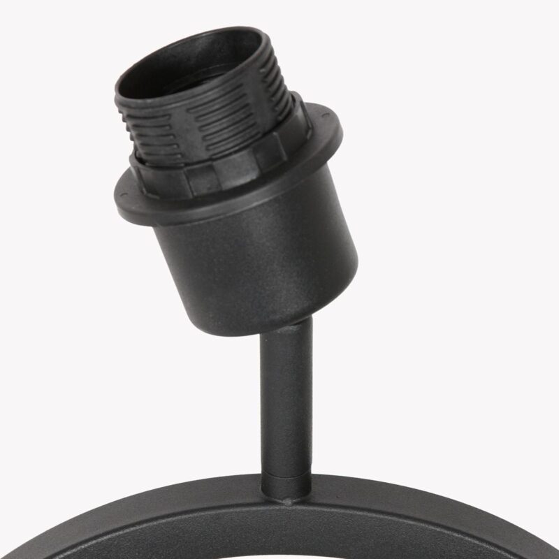 Zwarte tafellamp Stang 3751ZW met naturel zwart bamboe kap en aan / uit schakelaar - Afbeelding 10
