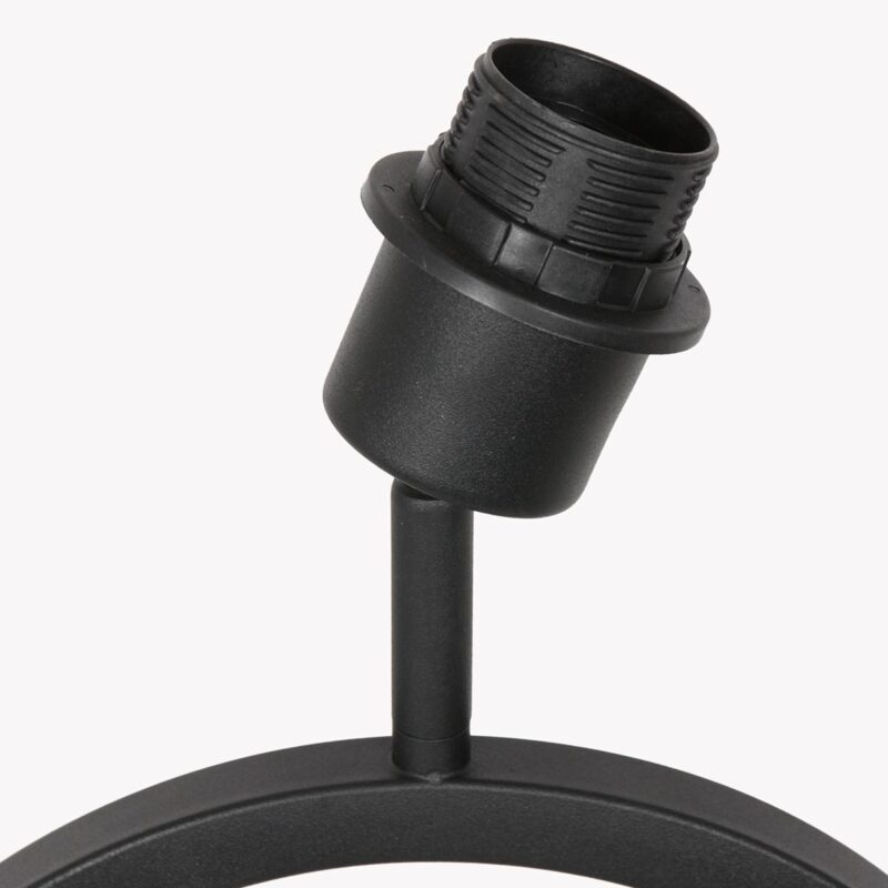 Zwarte tafellamp Stang 3751ZW met naturel zwart bamboe kap en aan / uit schakelaar - Afbeelding 11