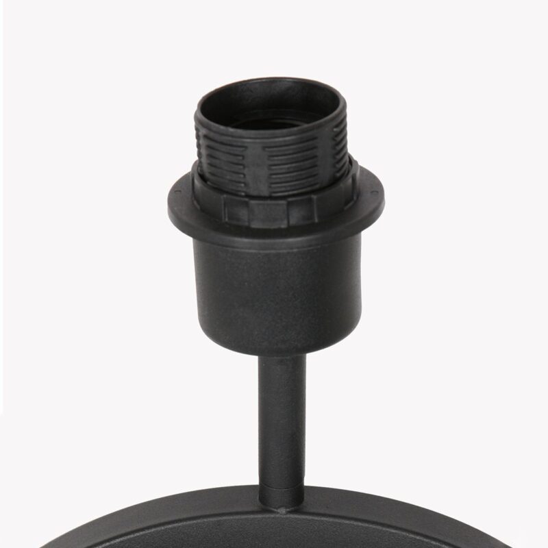 Zwarte tafellamp Stang 3751ZW met naturel zwart bamboe kap en aan / uit schakelaar - Afbeelding 4