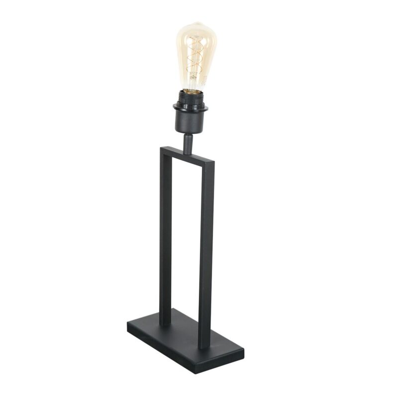 Zwarte tafellamp Stang 3860ZW met E27 fitting en wit grof linnen kap - Afbeelding 14