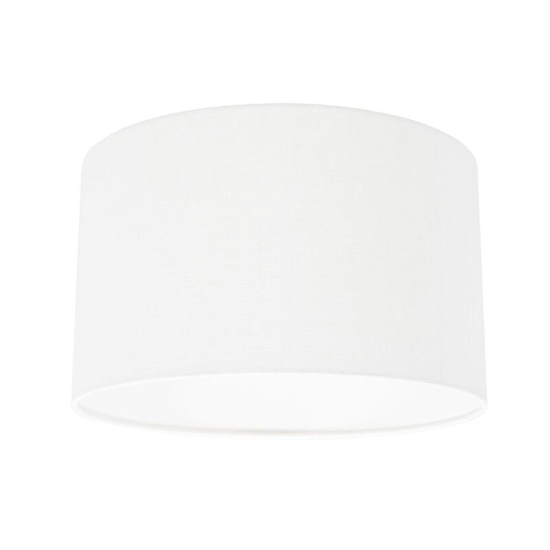 Zwarte tafellamp Stang 3860ZW met E27 fitting en wit grof linnen kap - Afbeelding 5