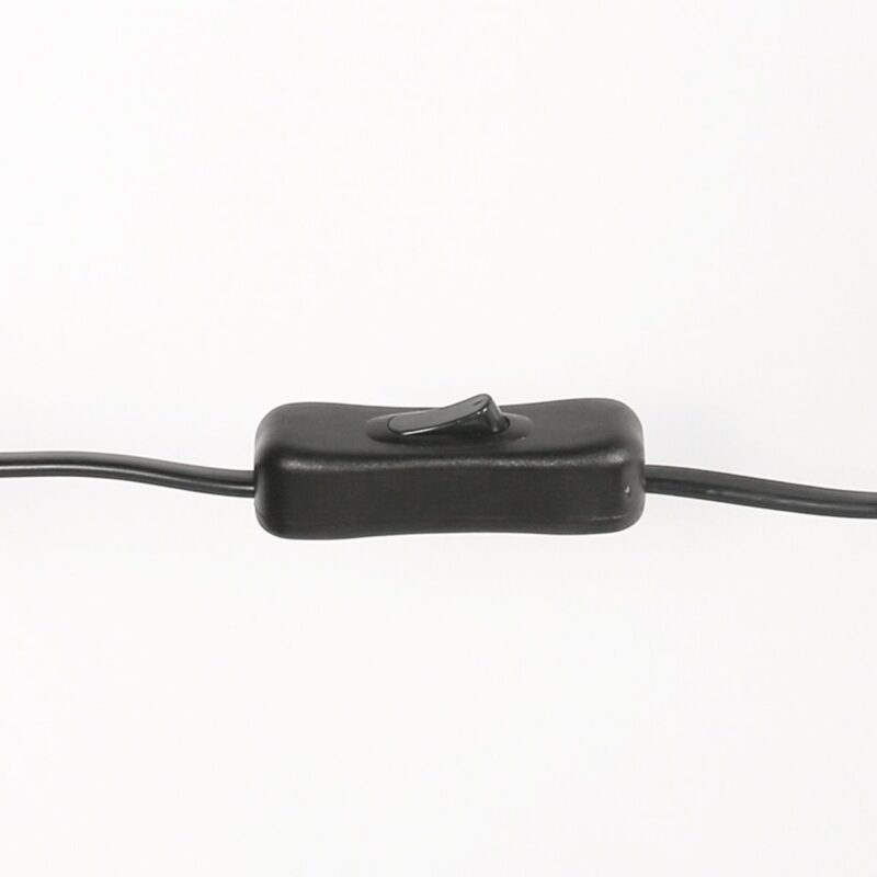 Zwarte tafellamp Stang 3861ZW met E27 fitting en grijs linnen kap - Afbeelding 12
