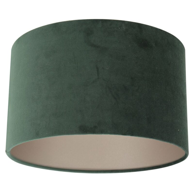Zwarte tafellamp Stang 3862ZW met E27 fitting en groene velours stoffen kap Greenwave - Afbeelding 5