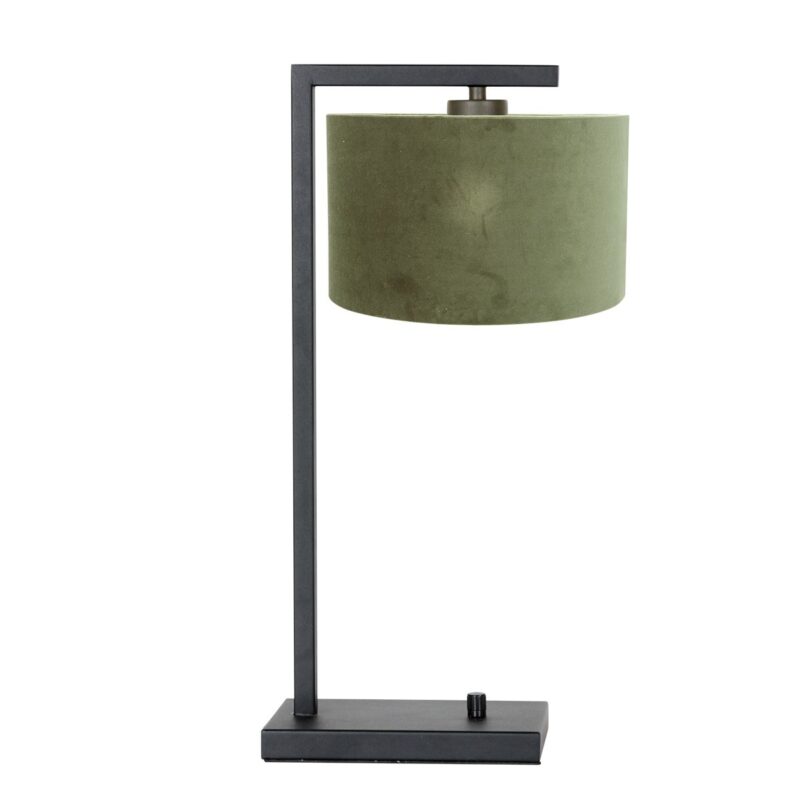 Sort bordlampe Stang 7121ZW med grøn fløjlsskærm - Billede 2