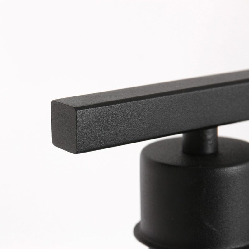 Zwarte tafellamp Stang 7122ZW met grijs velours kap - Afbeelding 8