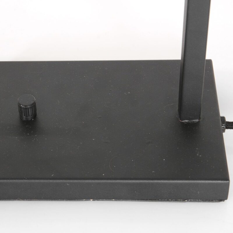 Zwarte tafellamp Stang 7122ZW met grijs velours kap - Afbeelding 10