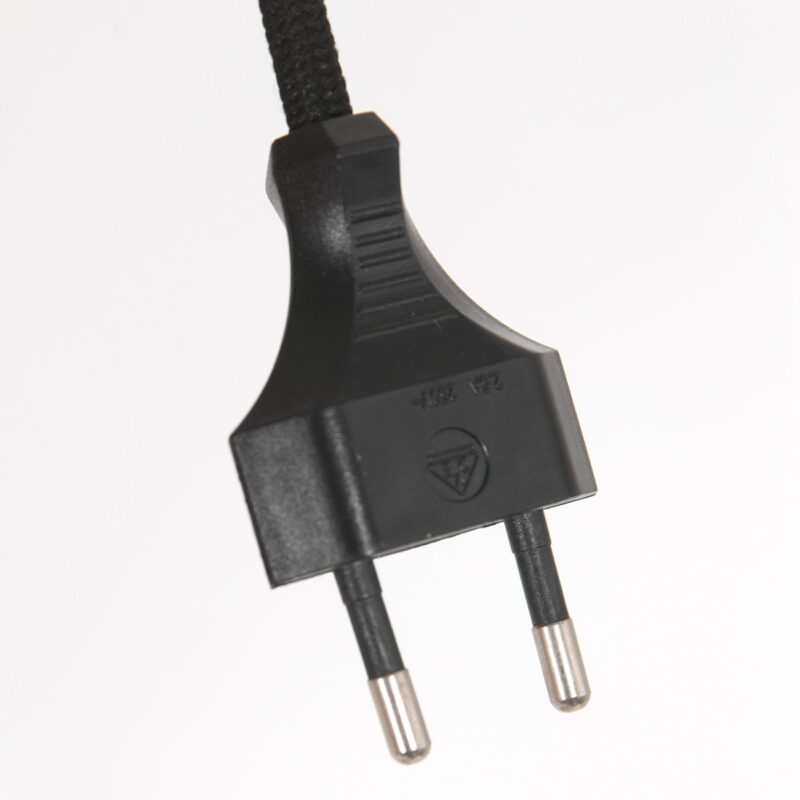 Zwarte tafellamp Stang 7122ZW met grijs velours kap - Afbeelding 11