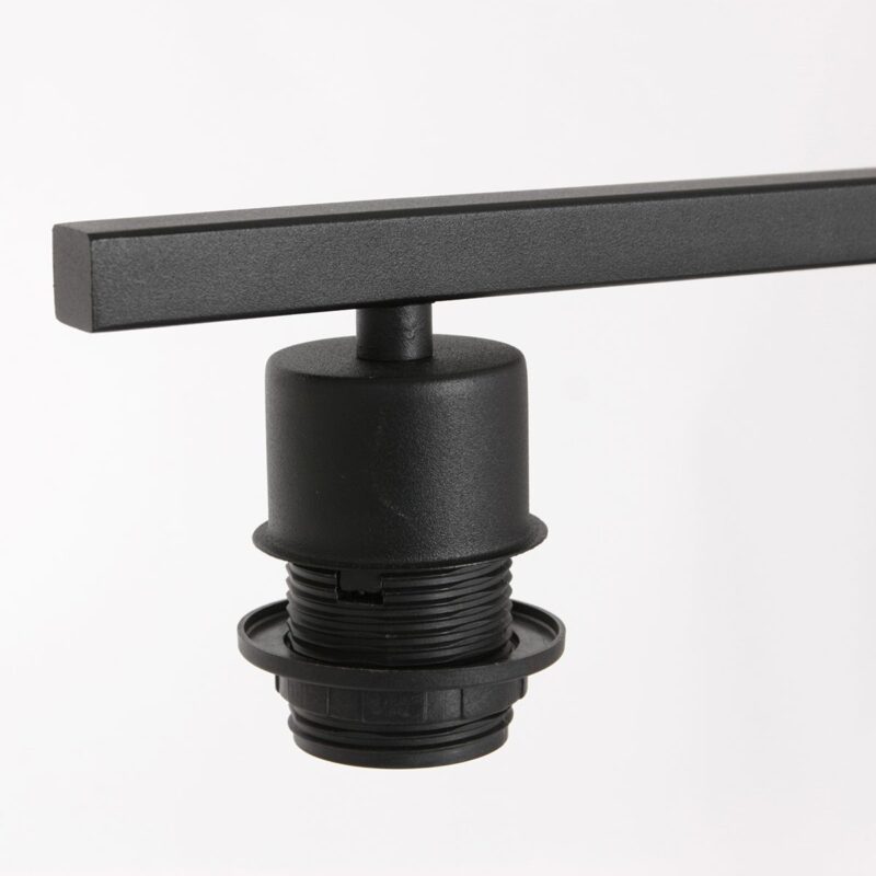 Zwarte tafellamp Stang 7122ZW met grijs velours kap - Afbeelding 14