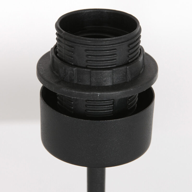Lámpara de mesa negra Stan 8161zZW con interruptor giratorio y pantalla de lino grueso blanco - Imagen 9