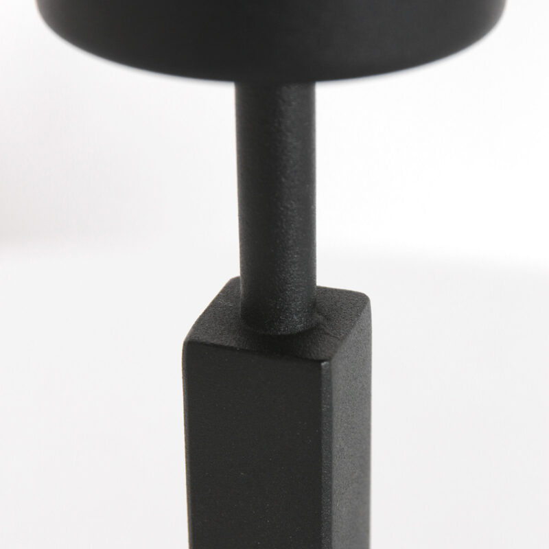 Lámpara de mesa negra Stan 8161zZW con interruptor giratorio y pantalla de lino grueso blanco - Imagen 10