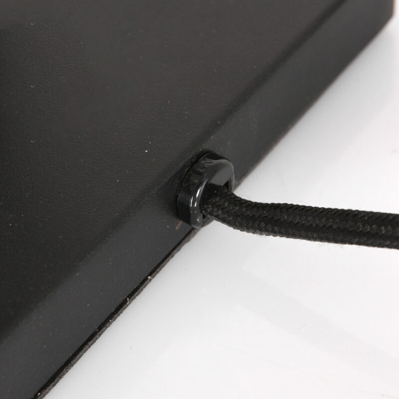Lámpara de mesa negra Stan 8161zZW con interruptor giratorio y pantalla de lino grueso blanco - Imagen 11