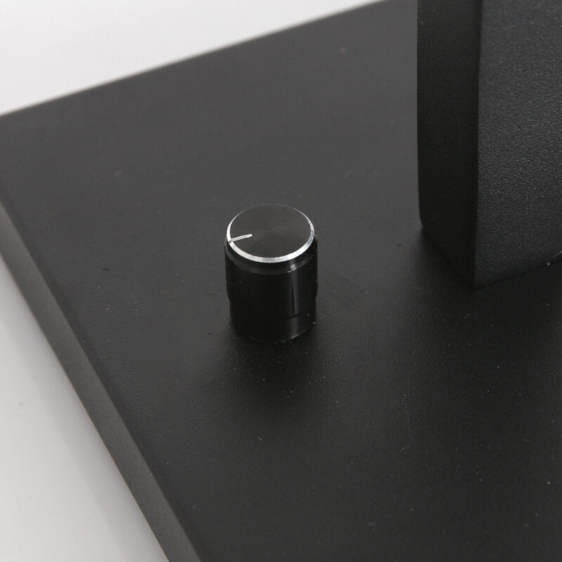 Lámpara de mesa negra Stan 8161zZW con interruptor giratorio y pantalla de lino grueso blanco - Imagen 12