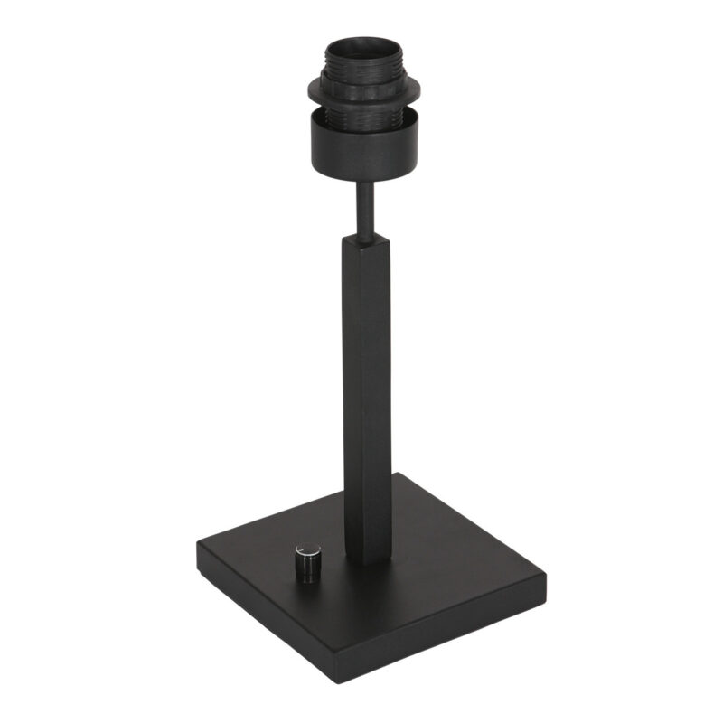 Lámpara de mesa negra Stan 8161zZW con interruptor giratorio y pantalla de lino grueso blanco - Imagen 14