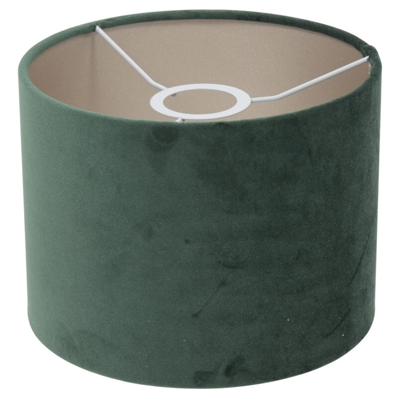 Zwarte tafellamp Stang 8162ZW met draai schakelaar en groen velours stof kap - Afbeelding 5