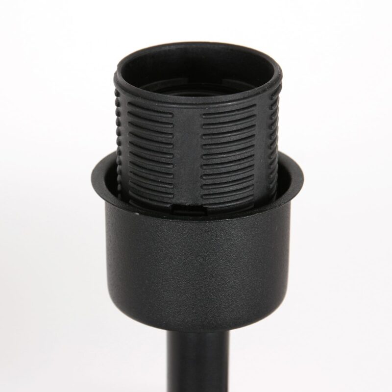 Lampe de table noire Stan 8209ZW avec interrupteur rotatif et abat-jour en lin blanc - Image 10