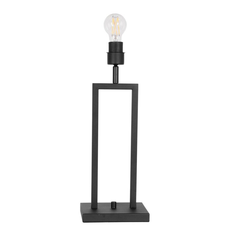 Lampe de table noire Stan 8209ZW avec interrupteur rotatif et abat-jour en lin blanc - Image 13