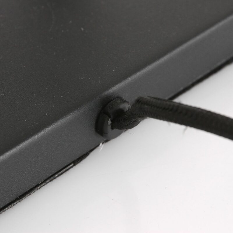 Zwarte tafellamp Stang 8211ZW met draai schakelaar en wit linnen kap - Afbeelding 8