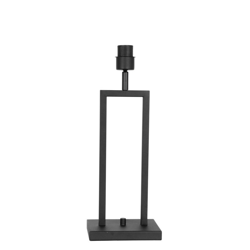 Zwarte tafellamp Stang 8214ZW met draai schakelaar en goud velours kap - Afbeelding 3