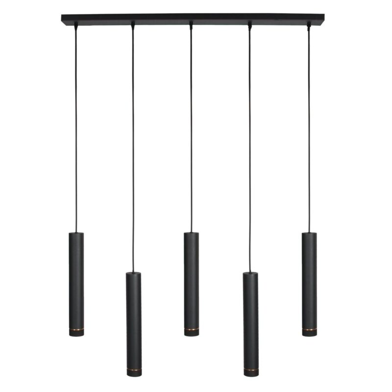 Zwarte vijflichts Hanglamp DownLume 4216ZW met GU10 fitting - Afbeelding 2