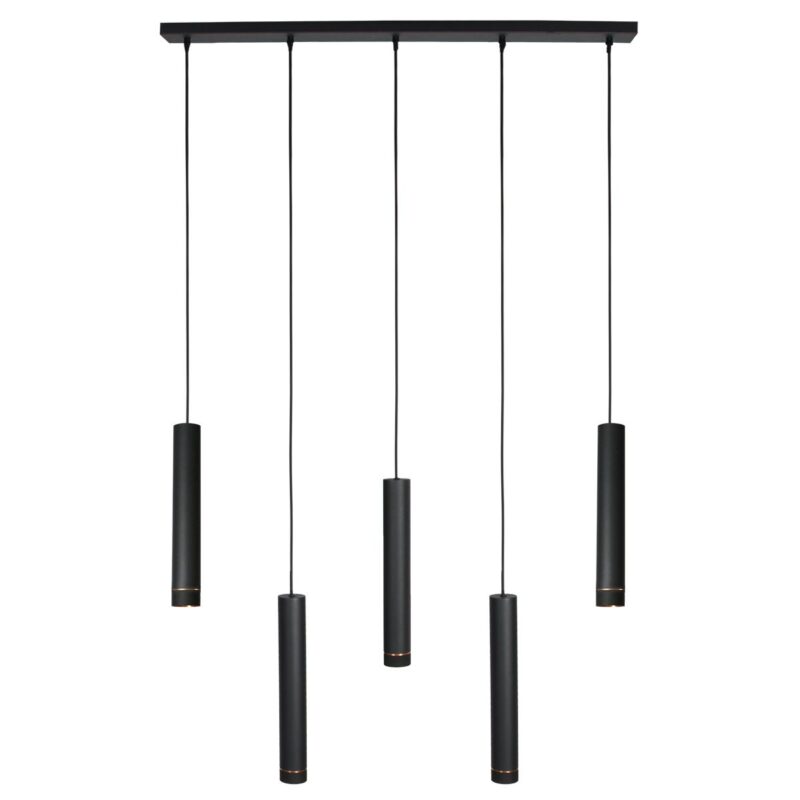 Zwarte vijflichts Hanglamp DownLume 4216ZW met GU10 fitting - Afbeelding 7