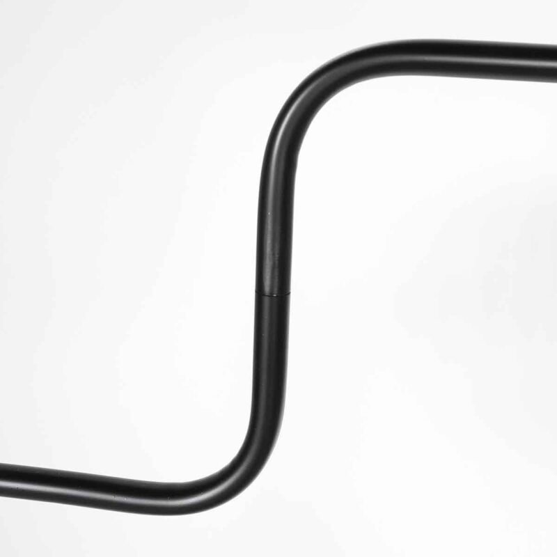 Zwarte vloerlamp Bloeba 4159ZW met naturel bamboe kap - Afbeelding 9