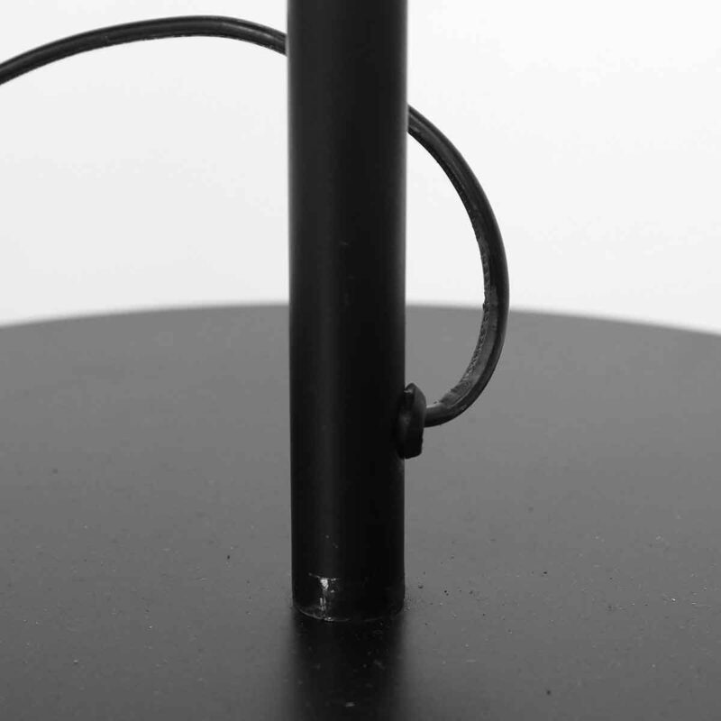 Zwarte vloerlamp Bloeba 4162ZW met wit linnen kap - Afbeelding 11