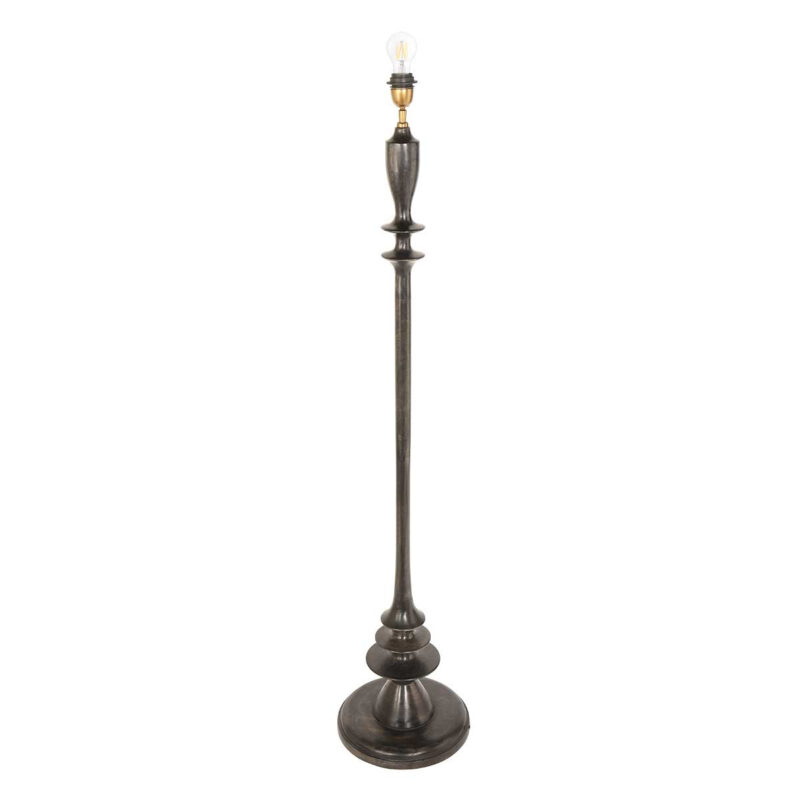 Zwarte vloerlamp Bois 3679ZW met schakelaar in snoer en E27 fitting - Afbeelding 2