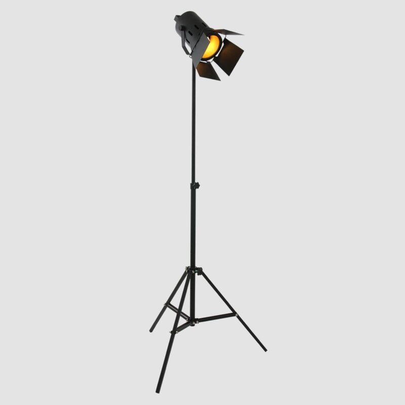 Zwarte vloerlamp Carree 1577ZW met E27 fitting en snoer schakelaar - Afbeelding 13