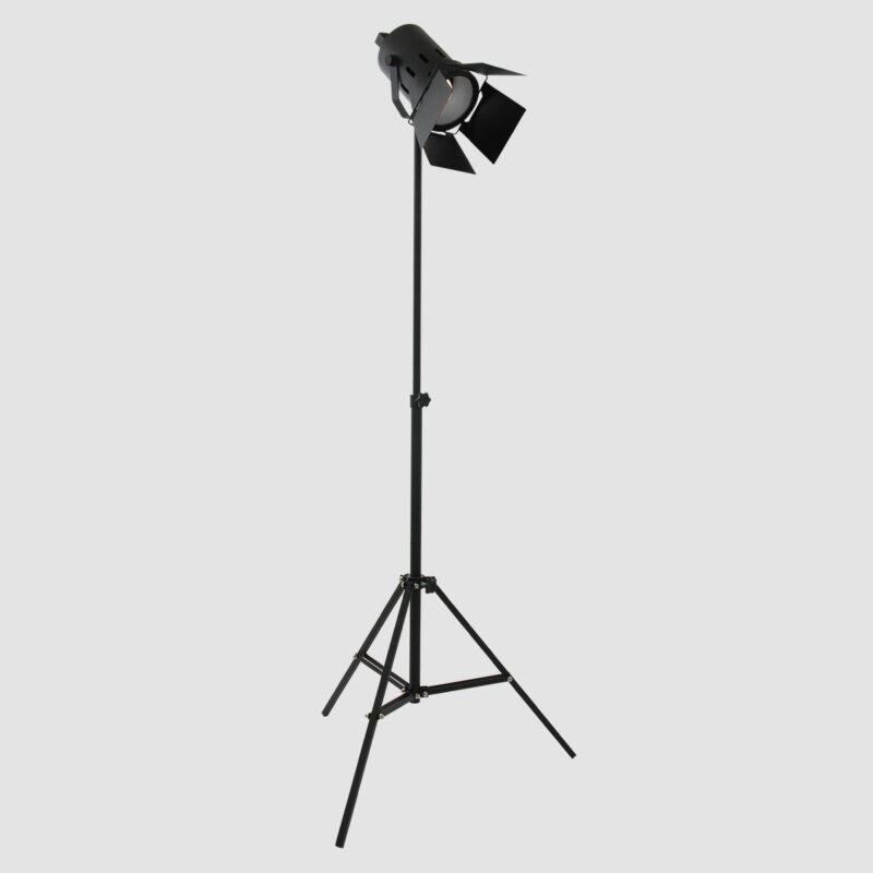 Zwarte vloerlamp Carree 1577ZW met E27 fitting en snoer schakelaar - Afbeelding 14