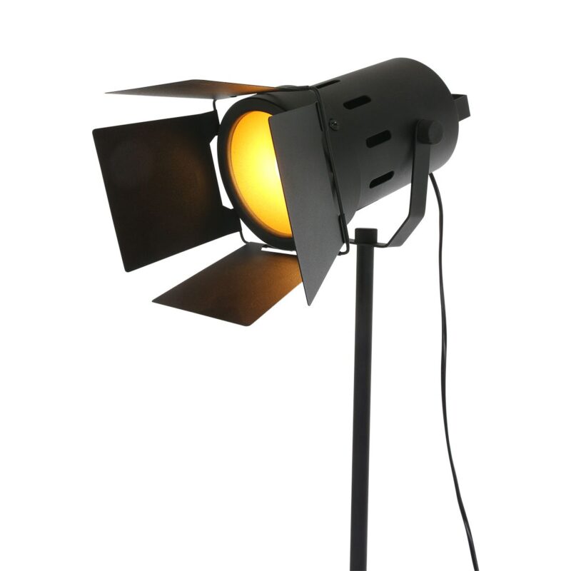 Zwarte vloerlamp Carree 1577ZW met E27 fitting en snoer schakelaar - Afbeelding 4