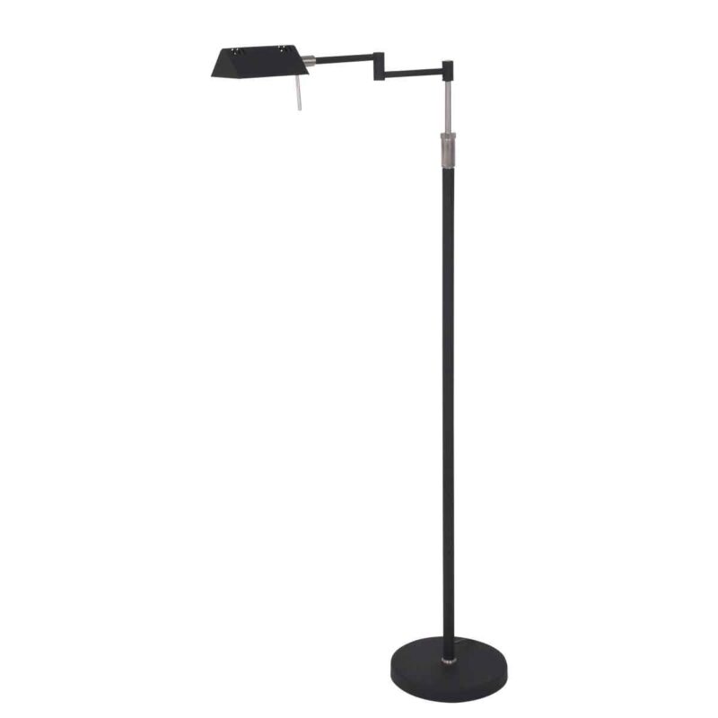 Zwarte vloerlamp Karl 5895ZW met dimmer en in hoogte verstelbaar - Afbeelding 2