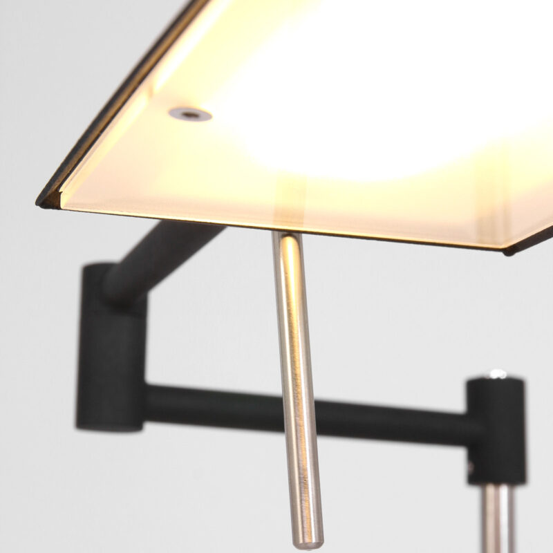 Zwarte vloerlamp Karl 5895ZW met dimmer en in hoogte verstelbaar - Afbeelding 6