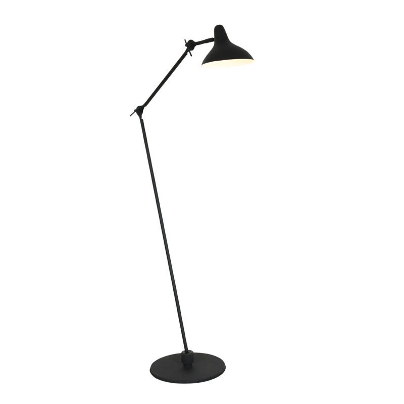 Zwarte vloerlamp Kasket 2691ZW met grote fitting en schakelaar - Afbeelding 10