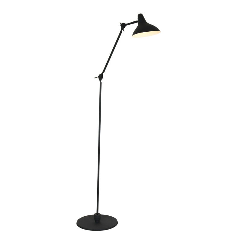 Zwarte vloerlamp Kasket 2691ZW met grote fitting en schakelaar - Afbeelding 11