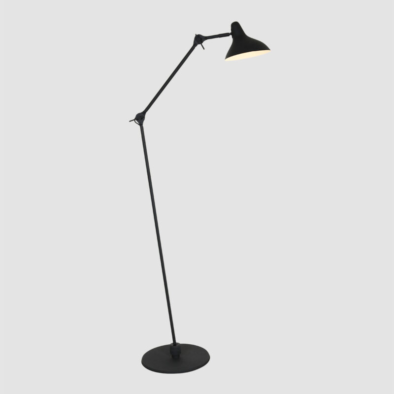 Zwarte vloerlamp Kasket 2691ZW met grote fitting en schakelaar - Afbeelding 15