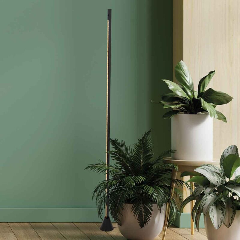 Zwarte vloerlamp Luzhaz 4133ZW met sensordimmer - Afbeelding 3
