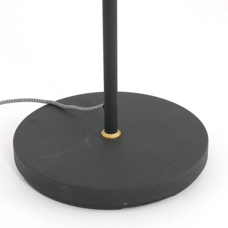 Zwarte vloerlamp Nove 1322ZW met goudkleurige details E27 - Afbeelding 16