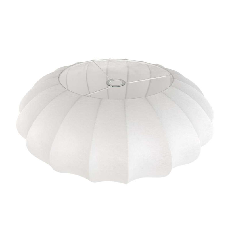 Zwarte vloerlamp Sparkled Light 3807ZW met wit zijde plat-ronde lampenkap - Afbeelding 7