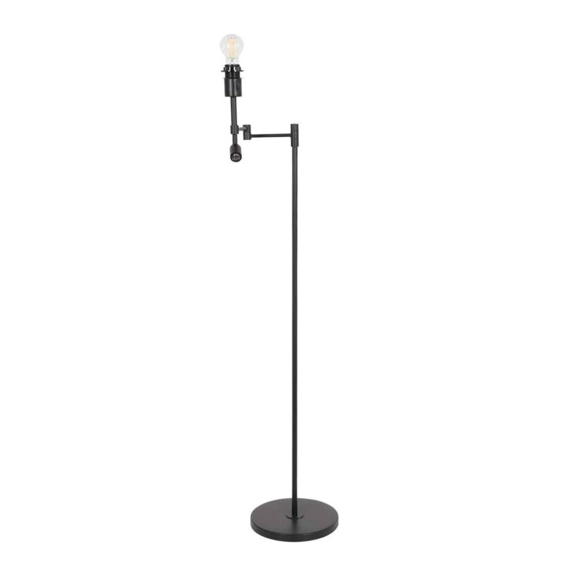 Zwarte vloerlamp Stang 3349ZW met leeslamp zonder kap - Afbeelding 2