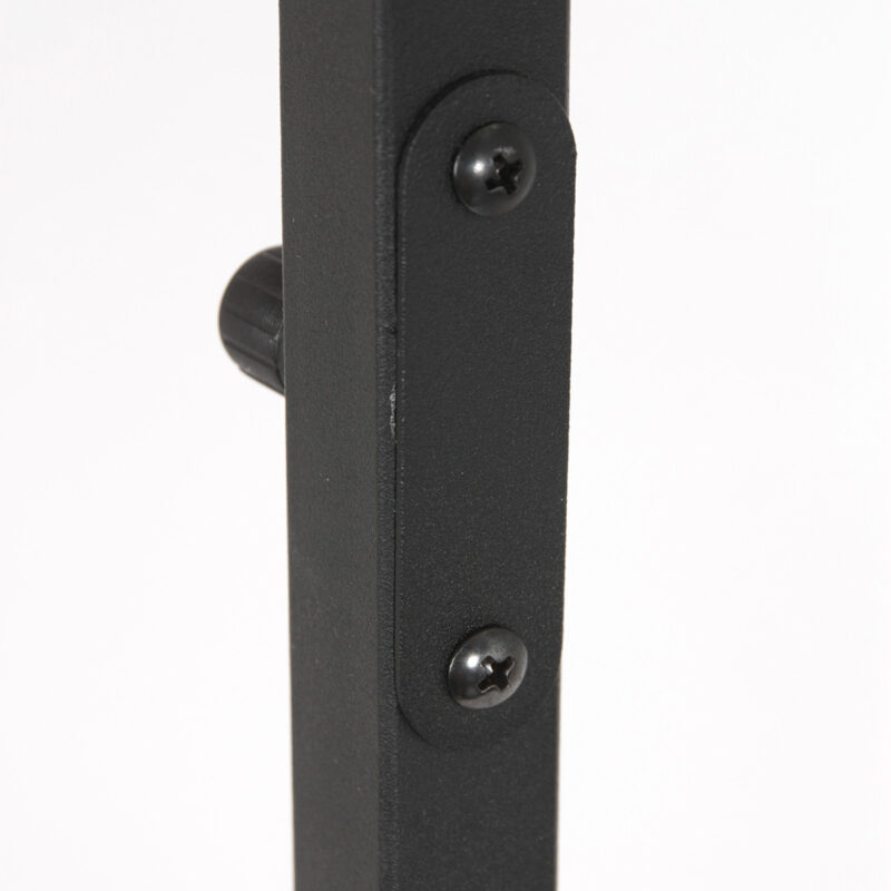 Zwarte vloerlamp Stang 3705ZW met schakelaar en naturel/zwart bamboe kap - Afbeelding 9