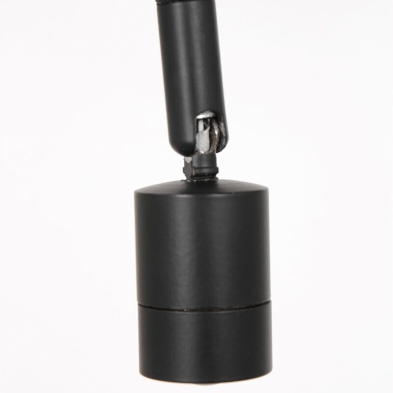 Zwarte vloerlamp Stang 3948ZW met leeslamp en blauw linnen kap - Afbeelding 10