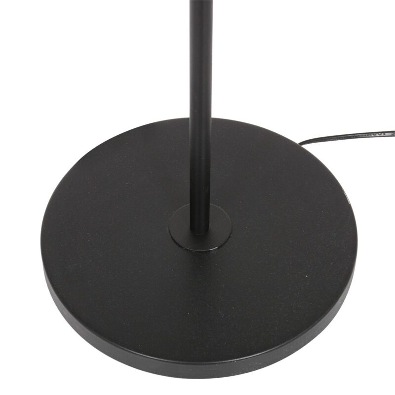 Zwarte vloerlamp Stang 3948ZW met leeslamp en blauw linnen kap - Afbeelding 12