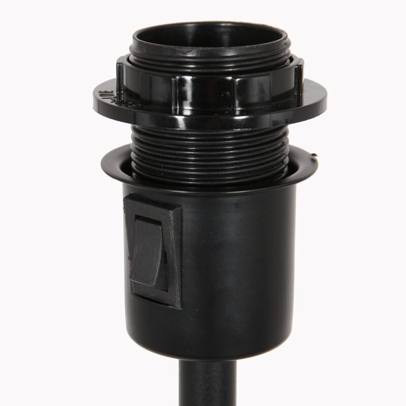 Zwarte vloerlamp Stang 3948ZW met leeslamp en blauw linnen kap - Afbeelding 17
