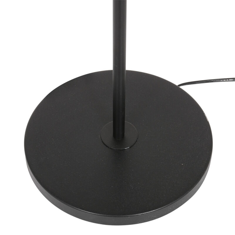 Zwarte vloerlamp Stang 7178ZW met leeslamp en wit linnen kap - Afbeelding 14