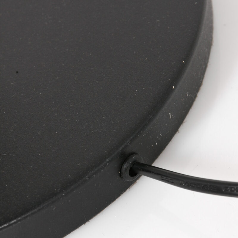 Zwarte vloerlamp Stang 7178ZW met leeslamp en wit linnen kap - Afbeelding 15