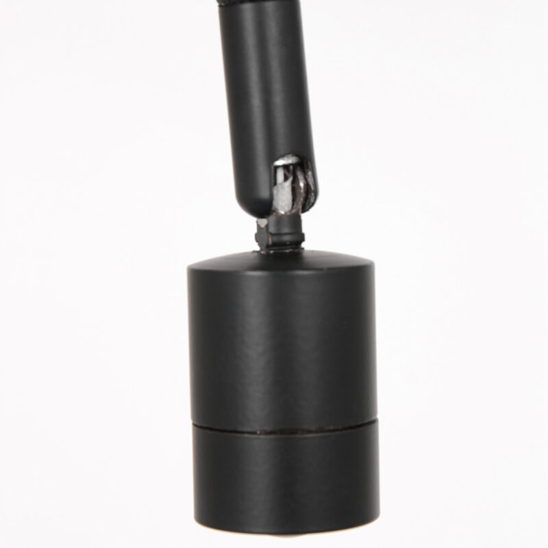 Zwarte vloerlamp Stang 7179ZW met leeslamp en grijs linnen kap - Afbeelding 12