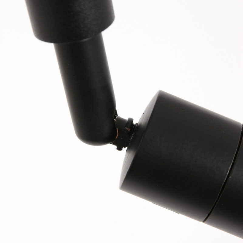 Zwarte vloerlamp Stang 7180ZW met leeslamp en wit linnen kap - Afbeelding 12