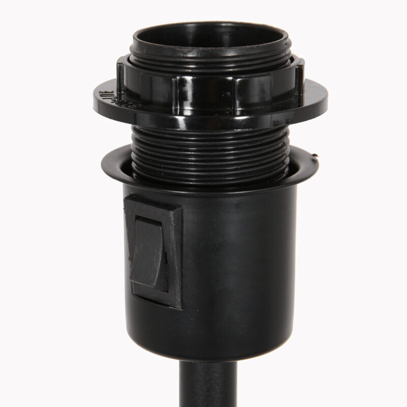 Zwarte vloerlamp Stang 7180ZW met leeslamp en wit linnen kap - Afbeelding 18